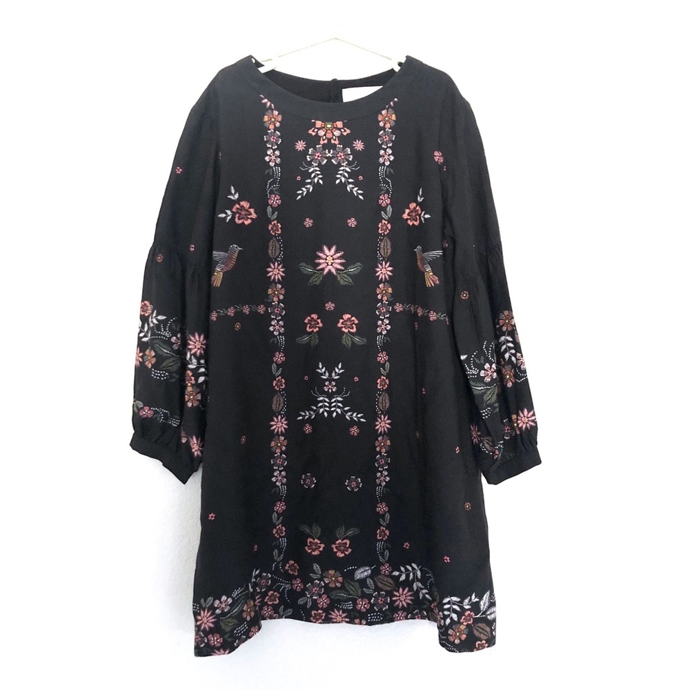 Zara | NWOT Black Floral Dress Girl’s Size 9
